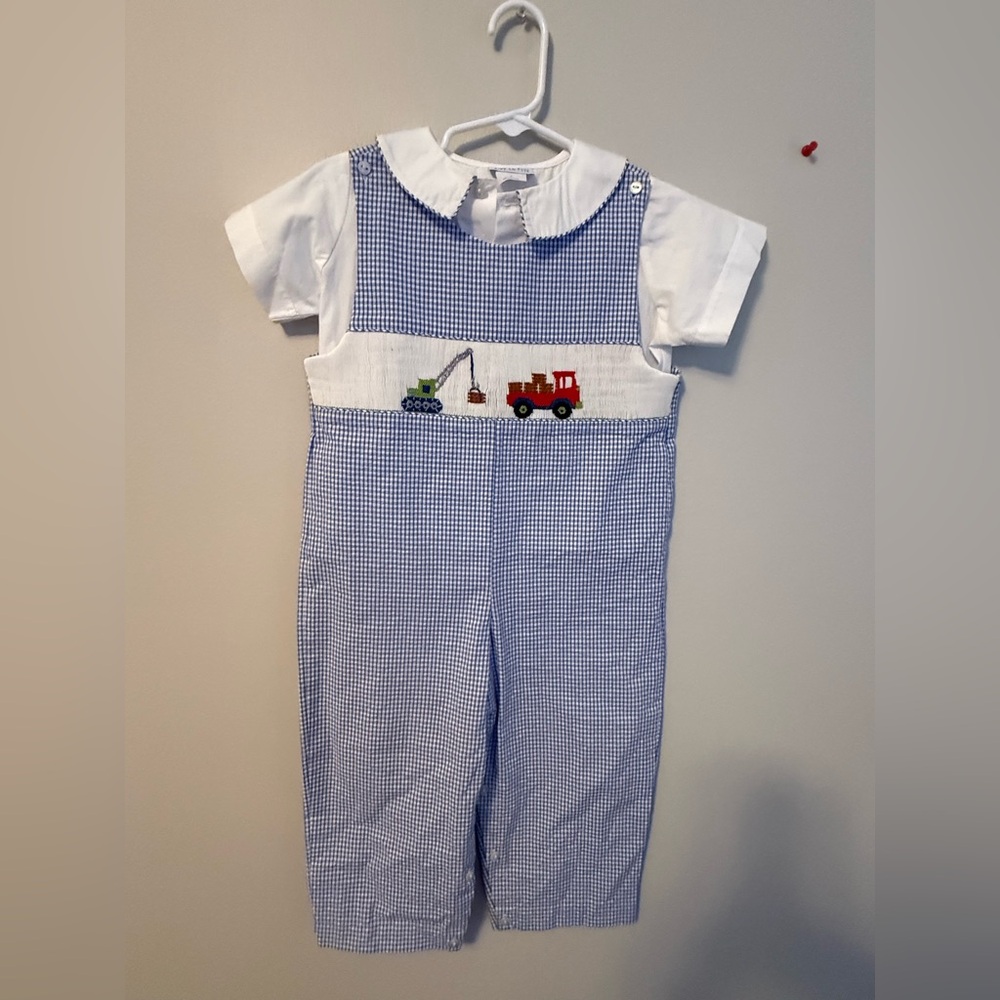 Vive La Fete Smocked Construction Theme Longalls